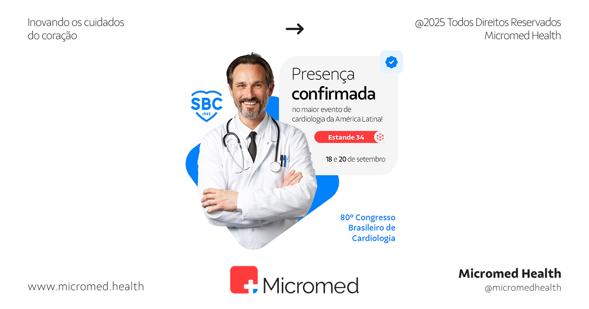 Micromed no 80º Congresso Brasileiro de Cardiologia 2025 com short talks e ecostresse ao vivo